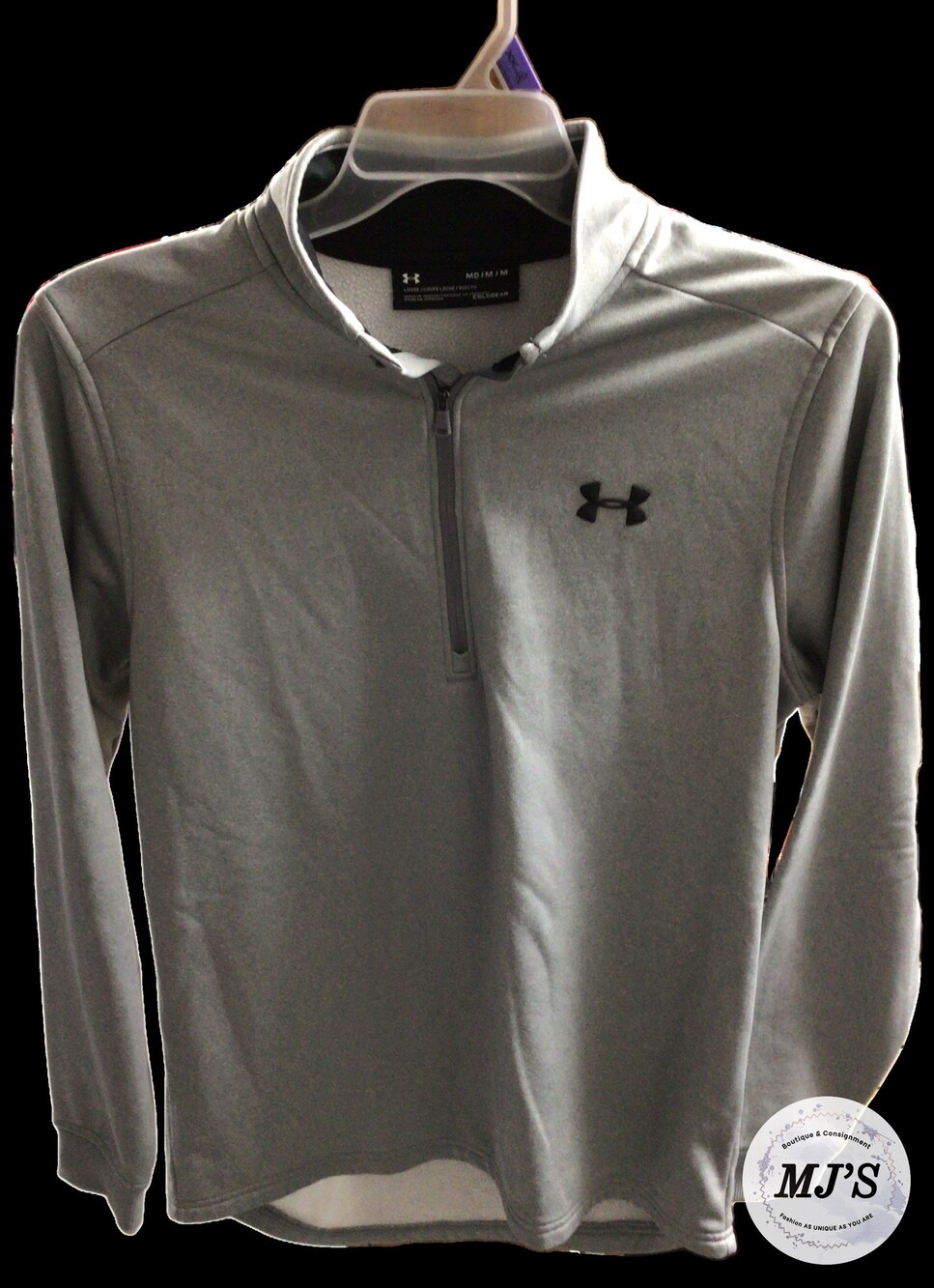 Under Armour ColdGear 1/4 Zip Pullover Mens Medium Gray
